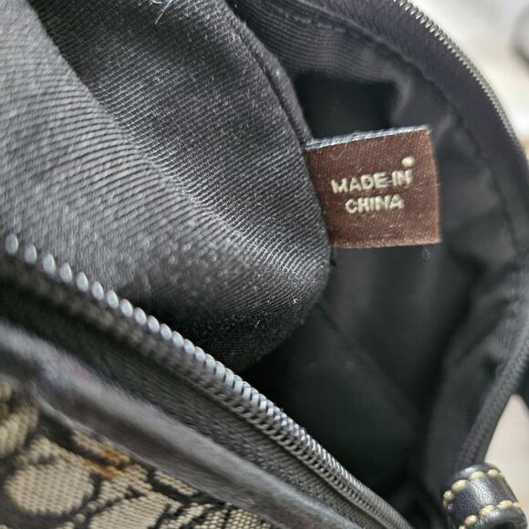 Coach Soho Mini Signature C Jacquard Hobo Top Handle Y2K Black Leather Trim 5x8 - Picture 15 of 16